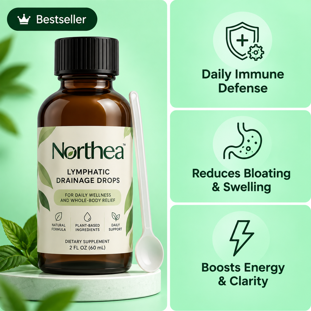Northea Lymphatic Drainage Drops For Daily Wellness And Whole-Body Relief